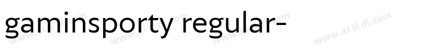 gaminsporty regular字体转换